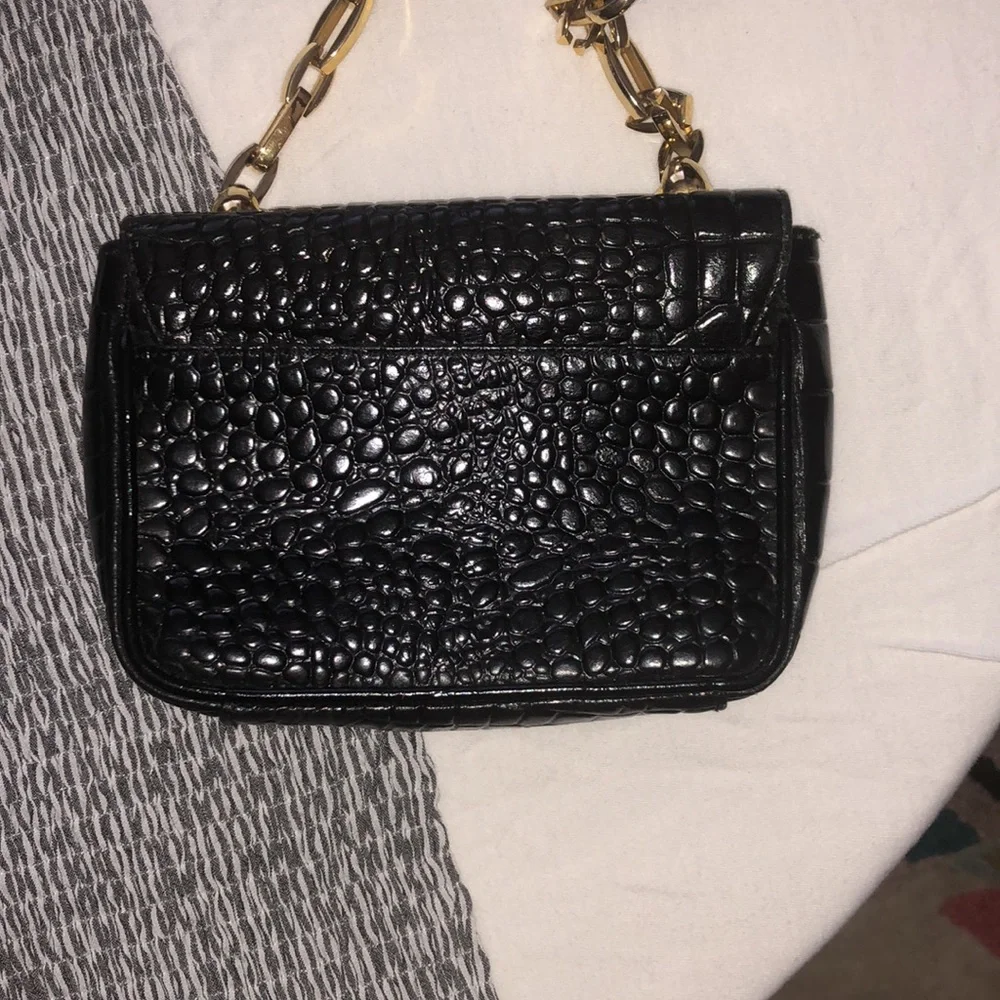 Vintage Vinyl Pleather snakeskin gold chain crossbody purse